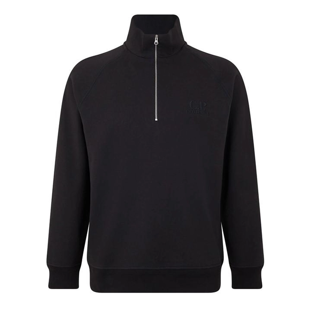 CP Company Sweatshirts - Polo Collar - Black